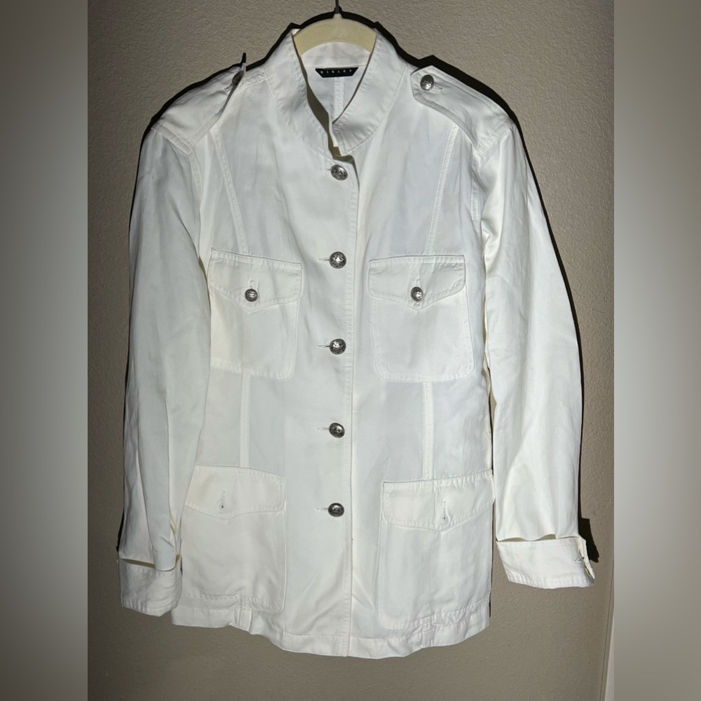 White half-collar Jacket Sisley Size 44